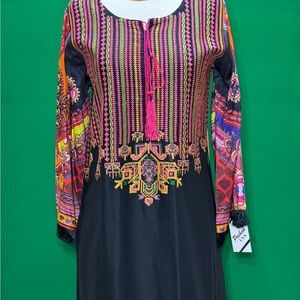 Black -3PC staple LINEN
EMBROIDERED SUIT.